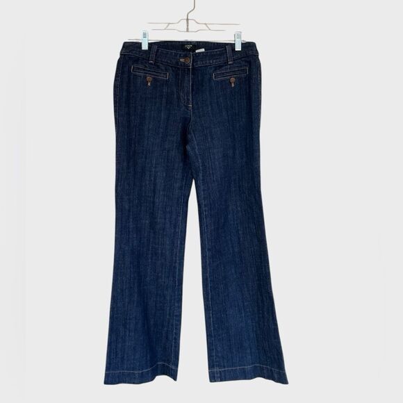 J Crew Wide Leg Jeans Dark Wash - Picture 1 of 6